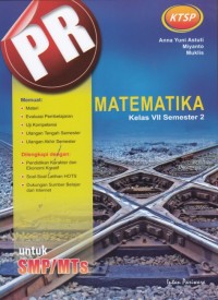 Image of Matematika: PR Kelas VII semester 2 (KTSP)