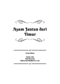 Image of Ayam Jantan Dari Timur : Cerita Rakyat dari Sulawesi