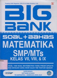 Image of Big Bank soal+Bahas Matematika SMP/MTs kls VII, VIII, & IX