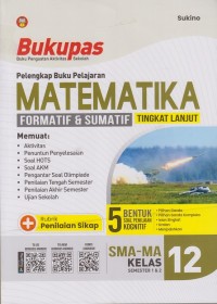 Image of Bukupas Matematika Tingkat Lanjut Formatif & Sumatif SMA-MA Kelas 12