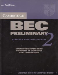 Image of Cambridge BEC Preliminary 2