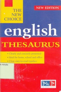 Image of English Thesaurus : New Edition