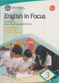Image of English in focus: for grade IX Junior High School (SMP/MTs)