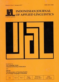 Image of Indonesian Journal of Applied Linguistics Volume 4 No. 1