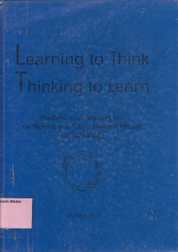 Image of Learning to think thinking to learn