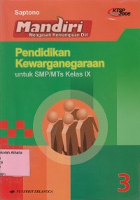 Image of Mandiri: Pendidikan Kewarganegaraan untuk SMP/MTs Kelas IX