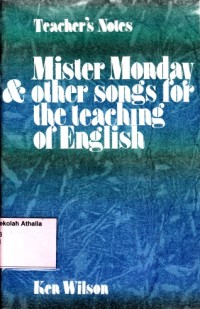 Image of Mister Monday & Other Songs For Teaching of English