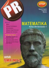 Image of Matematika: PR Kelas VIII Semester 1 (KTSP)
