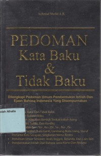 Image of Pedoman kata baku & tidak baku