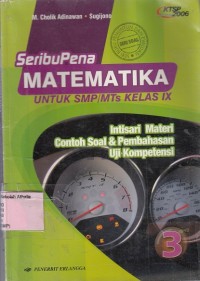 Image of SeribuPena Matematika: untuk SMP kelas IX