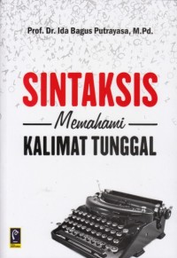 Image of Sintaksis (Memahami kalimat tunggal)