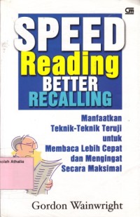 Image of Speed Reading Better Recalling