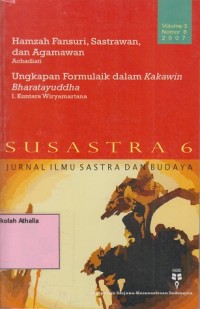 Image of Susastra 6 = Jurnal ilmu sastra dan budaya