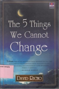 Image of The 5 Things We Cannot Change
