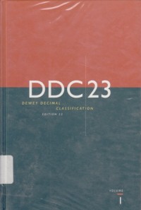 Image of Dewey Decimal Classification 23 Volume 1