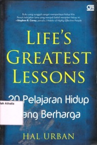 Image of life's freatest lesson : 20 pelajaran hidup yang berharga